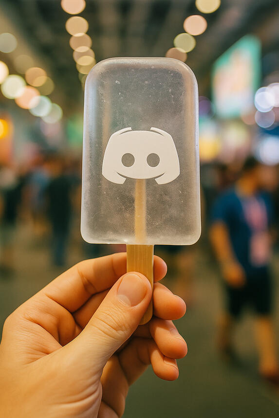 Discord Popsicle A popsicle with Discord inside of it.
